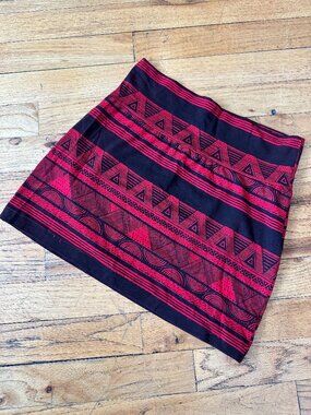 original American Apparel bodycon mini skirt Geometric, short body hugging S/M
